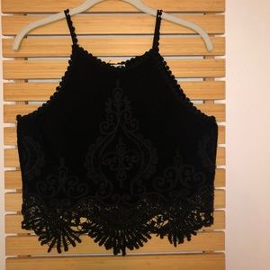 Black, intricate tank top.